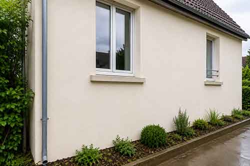 Façade après rénovation d’enduit en Picardie